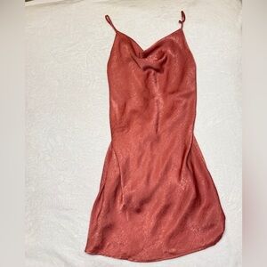 Altar'd State Size M Pink Slip Dress Cowl Neck